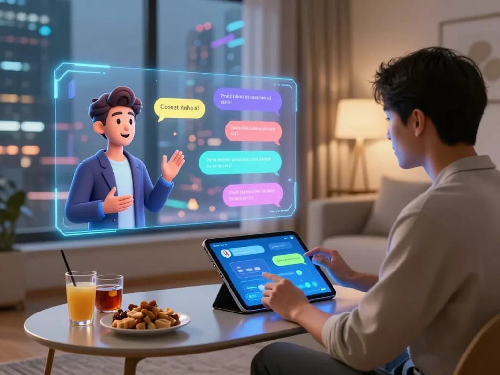 Engaging chat experience with crush on ai avatars in a modern digital space.