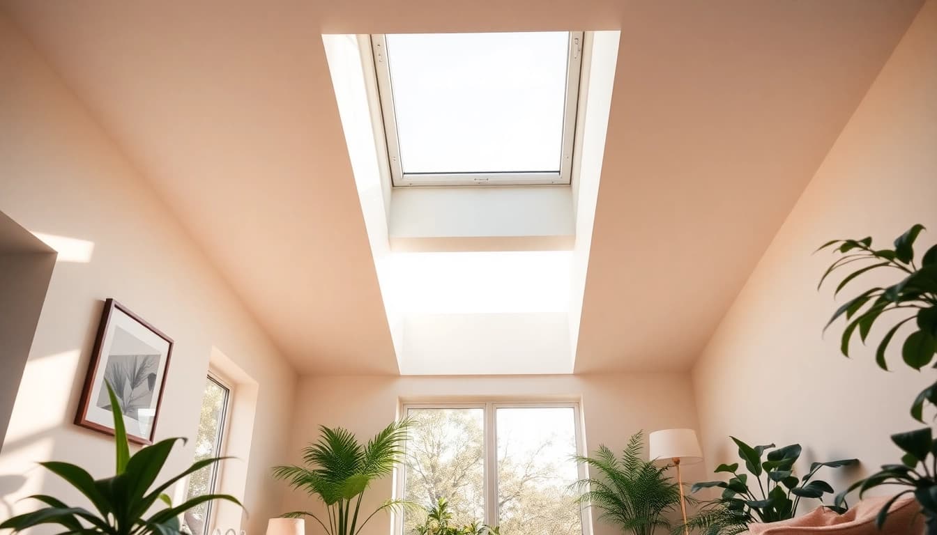 Velux repairs showcasing a beautifully renovated skylight that enhances natural light in a home.