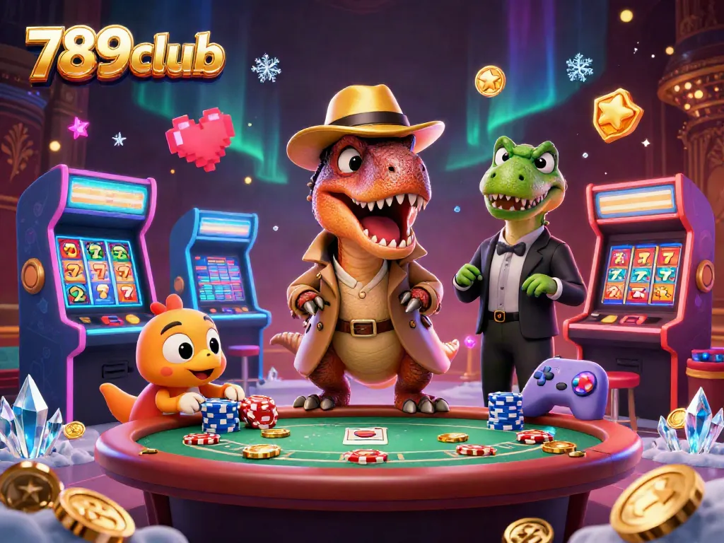 Experience thrilling gameplay at 789clubb with a velociraptor at blackjack and stunning 3D visuals.