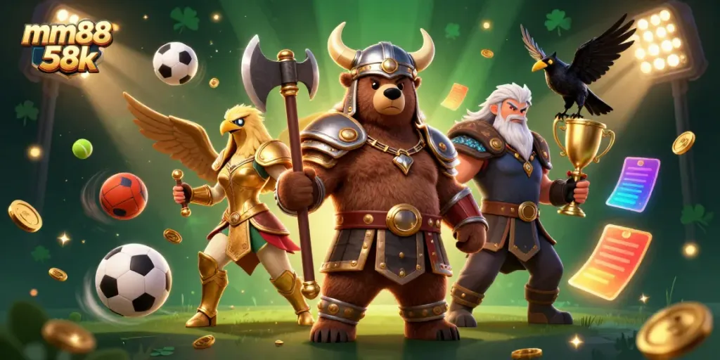 Engage with mm88 58k as the Viking bear and Valkyrie eagle champion the online casino experience.