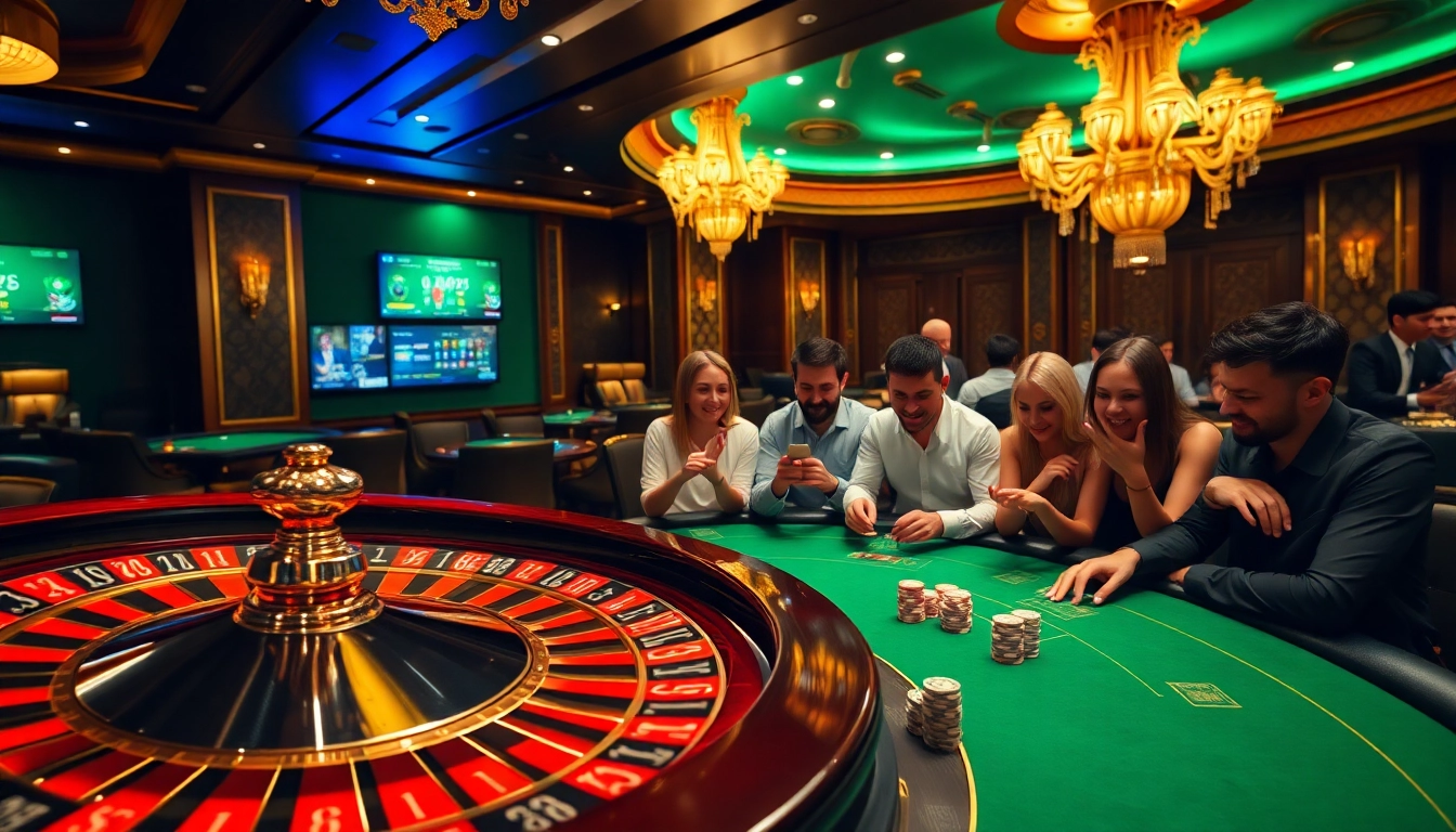 Experience the thrill of gambling with OKFUN, featuring vibrant poker tables and exciting roulette wheels.