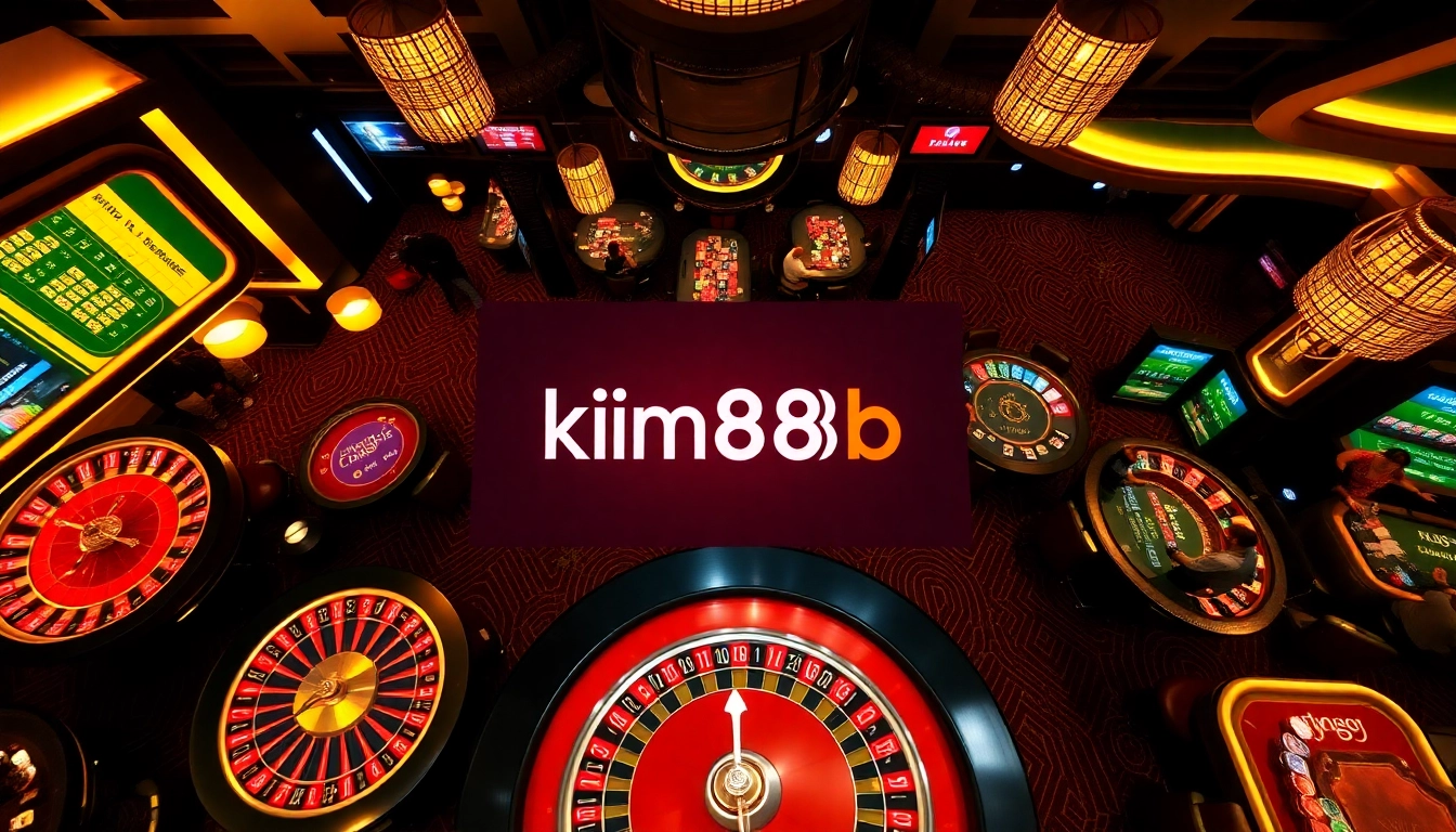 Experience thrilling gameplay at km1888b with vibrant casino tables and poker chips.