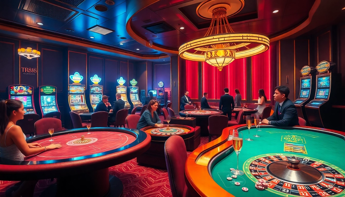 Engage in thrilling casino games at tr88 with excited players and luxurious surroundings.