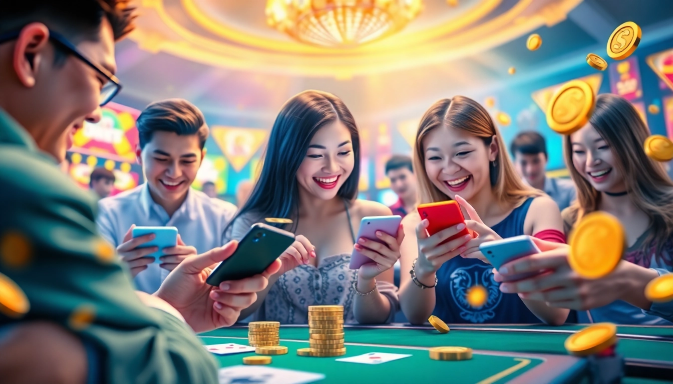 Exciting online gaming scene featuring gamebaidoithuong.com.vc with vibrant graphics and rewards.
