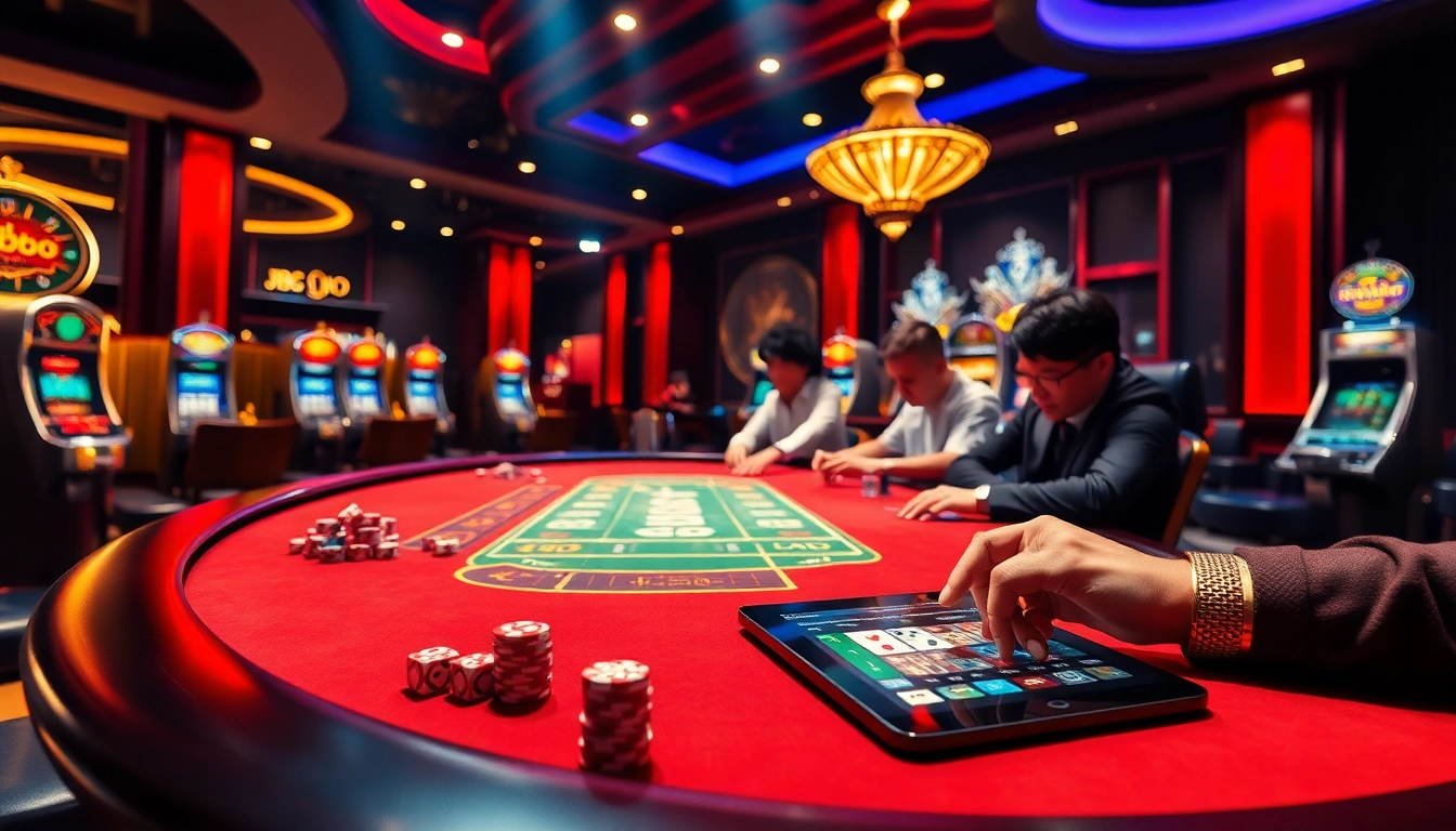JBO Vietnam offers an exciting casino experience with vibrant gaming elements and engaging players.