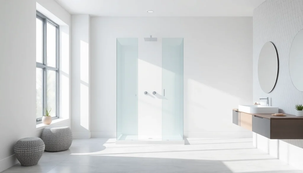 Elegante dusche 100x100 in modernem Badezimmer mit stilvollem Design