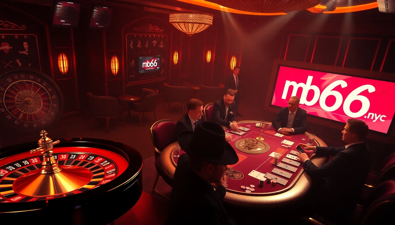 Experience the thrilling atmosphere of mb66.nyc with vibrant poker games and roulette.