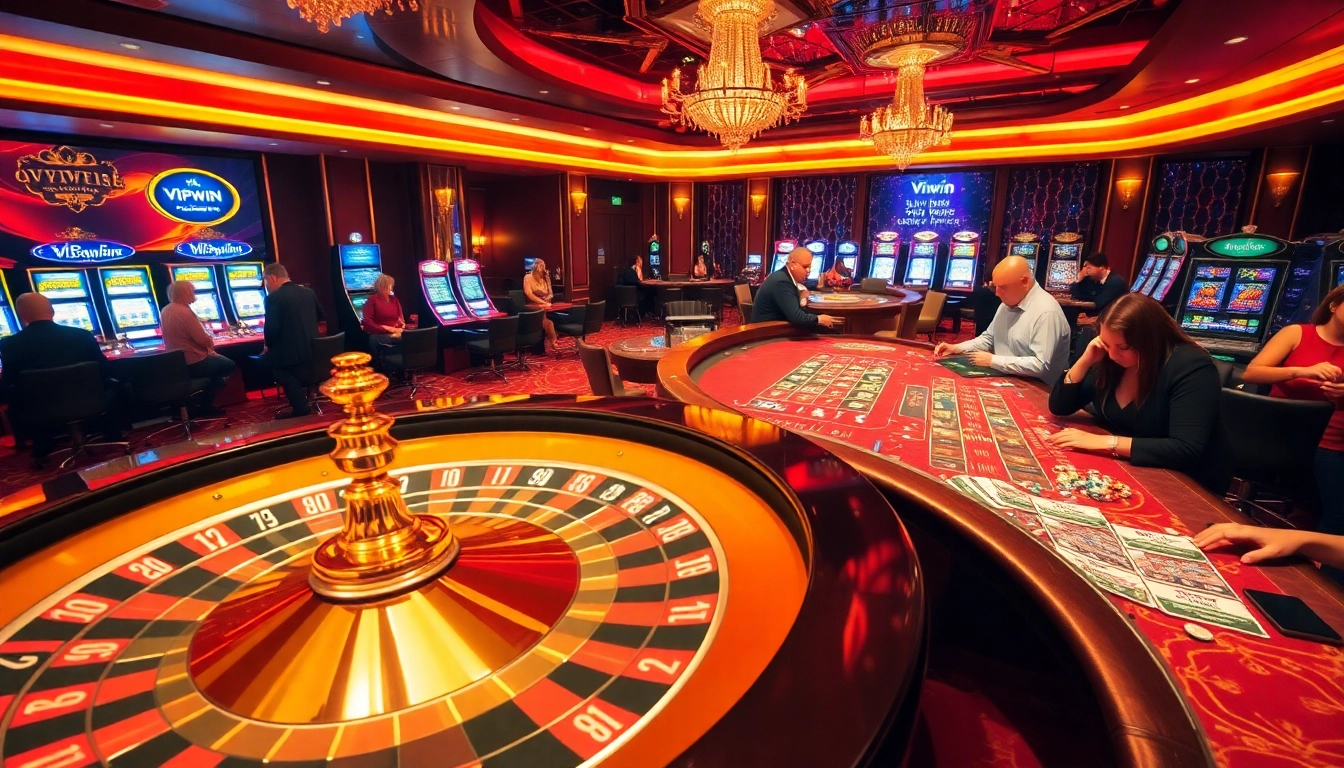 Experience the thrill of gambling with Vipwin, featuring vibrant casino action and stunning décor.