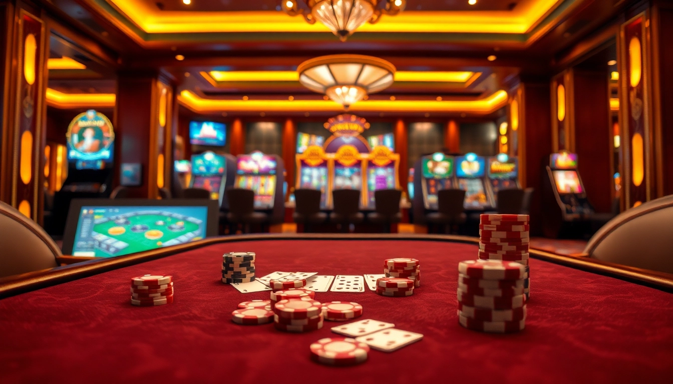 Experience the excitement of high-stakes gambling at 58win1, featuring vibrant casino tables and engaging games.