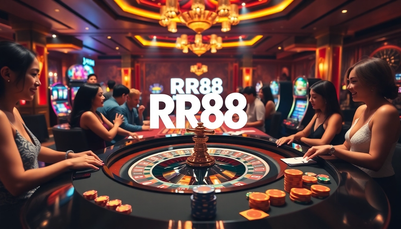 Experience thrilling gaming action at RR88 with vibrant roulette and passionate players.