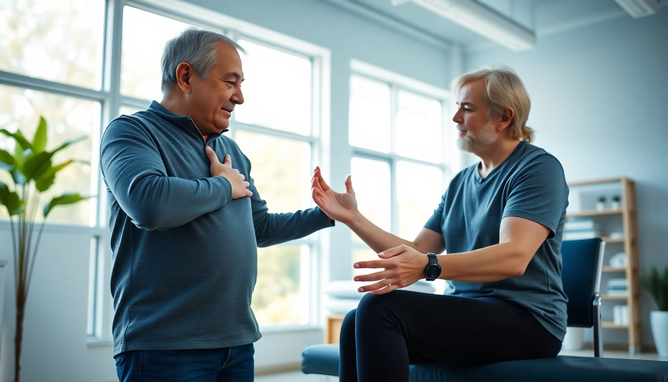 Will a knee brace help with sciatica pain? A supportive scene showing a person using a knee brace in physical therapy.