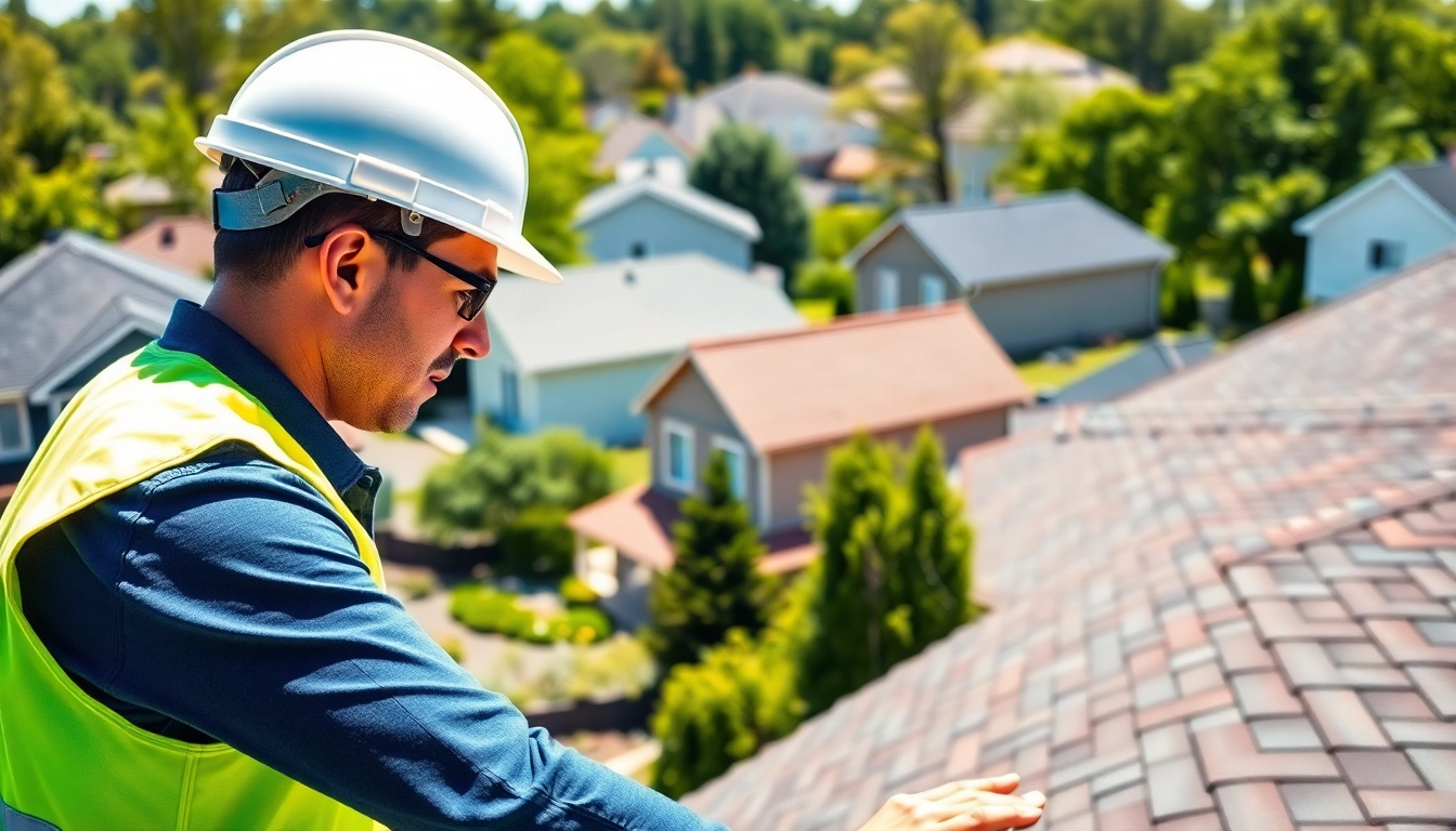 Roof inspection by a contractor in South Jersey, showcasing quality and safety.