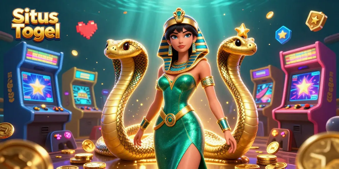 Engage with Situs Togel, featuring vibrant game elements and a stunning illustrative scene.
