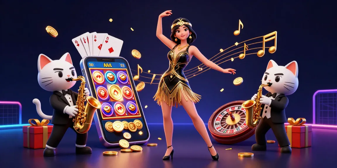 Experience thrilling gameplay with fun88 as vibrant scene features festive characters and exciting casino elements.