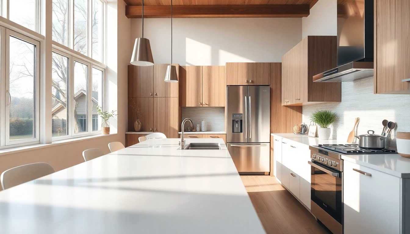 Revamp your space with this stunning kitchen remodel near me showcasing modern design elements and vibrant colors.