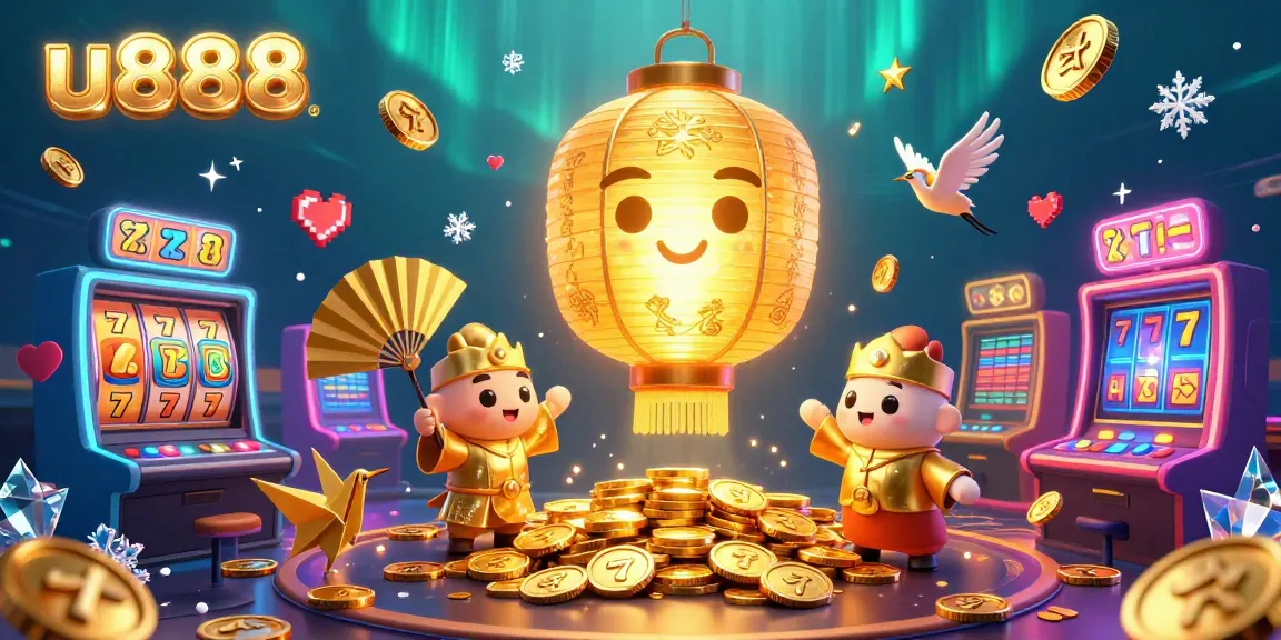 Engage in thrilling casino adventures at u888 with golden spirit, game elements, and vibrant visuals.