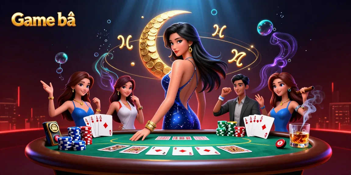 Engage in thrilling Game bài excitement with detailed 3D illustration of a dynamic poker scene.