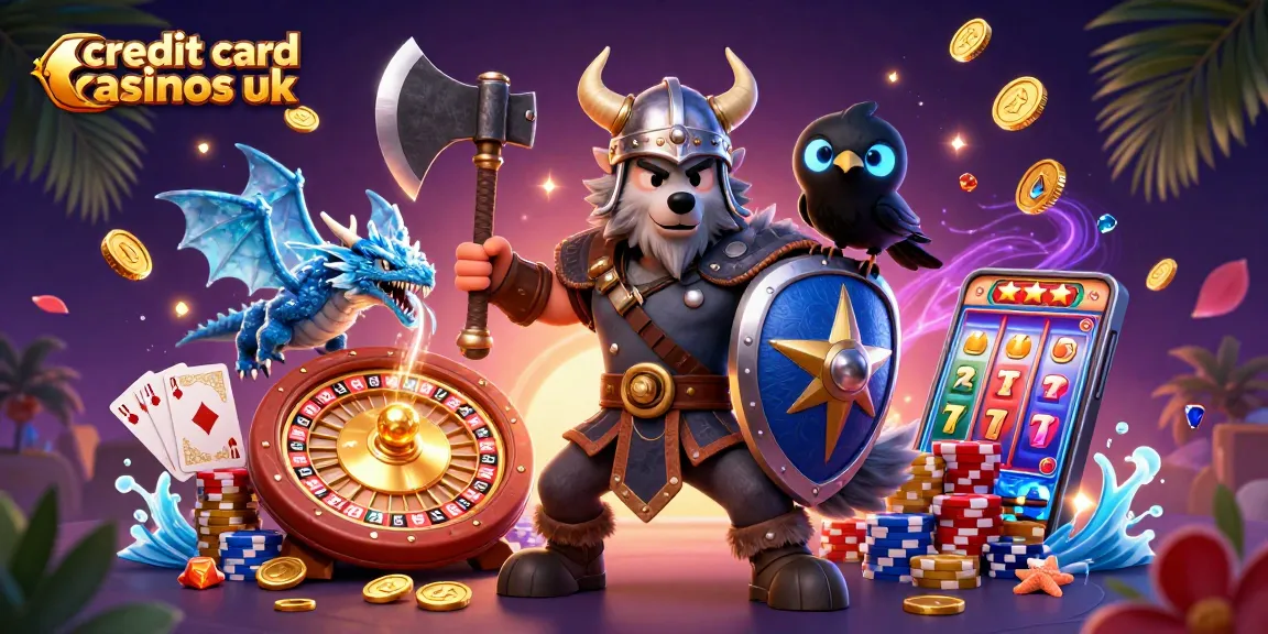 Experience thrilling gameplay at credit card casinos uk with exciting characters and vibrant casino elements.