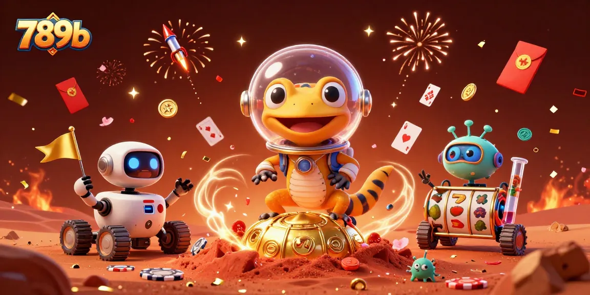 Chơi game slot hấp dẫn tại 789b với hình ảnh không gian đầy màu sắc.