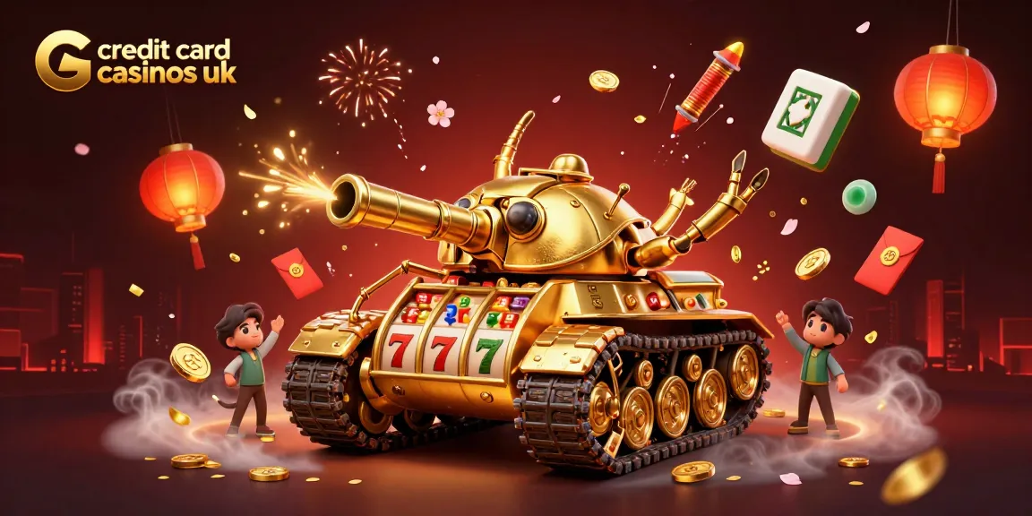 Experience the excitement of credit card casinos uk with a dynamic 3D casino tank illustration.