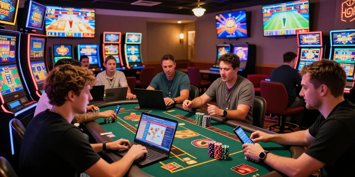 Engaging scene of players at credit card casinos enjoying vibrant gameplay and interaction.