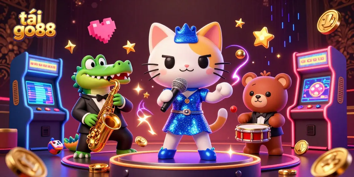Play exciting games and tải go88 with fun characters in a vibrant casino atmosphere.