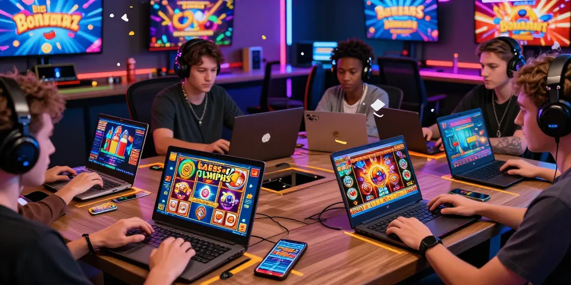 Exciting players enjoying slot games at mastercard casinos with vibrant graphics and modern tech.
