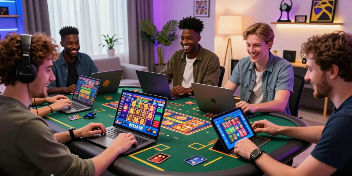 Engaging scene of players at jumpspace credit card casinos enjoying diverse games, showcasing vibrant atmosphere and accessible payment options.