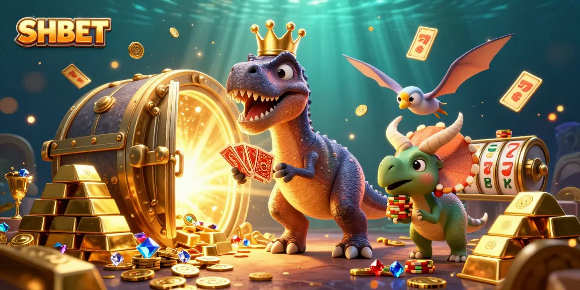Engage with SHBET's slot gaming excitement featuring vibrant characters and dazzling treasures.